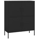 opbevaringsskab 80x35x101,5 cm stål sort