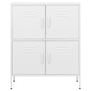 opbevaringsskab 80x35x101,5 cm stål hvid