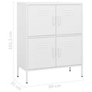 opbevaringsskab 80x35x101,5 cm stål hvid