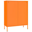 kommode 80x35x101,5 cm stål orange