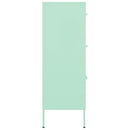 kommode 80x35x101,5 cm stål mintgrøn
