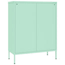 kommode 80x35x101,5 cm stål mintgrøn