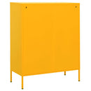 opbevaringsskab 80x35x101,5 cm stål sennepsgul