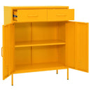 opbevaringsskab 80x35x101,5 cm stål sennepsgul