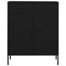 opbevaringsskab 80x35x101,5 cm stål sort