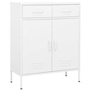 opbevaringsskab 80x35x101,5 cm stål hvid