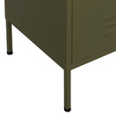 opbevaringsskab 80x35x101,5 cm stål olivengrøn