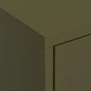 opbevaringsskab 80x35x101,5 cm stål olivengrøn