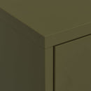 opbevaringsskab 80x35x101,5 cm stål olivengrøn