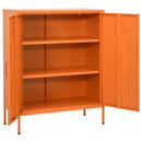 opbevaringsskab 80x35x101,5 cm stål orange