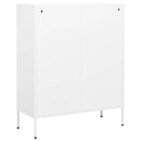 opbevaringsskab 80x35x101,5 cm stål hvid
