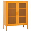 opbevaringsskab sennepsgul 80x35x101,5 cm stål