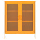opbevaringsskab sennepsgul 80x35x101,5 cm stål
