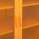 opbevaringsskab sennepsgul 80x35x101,5 cm stål