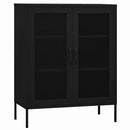 opbevaringsskab 80x35x101,5 cm stål sort