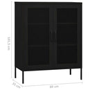 opbevaringsskab 80x35x101,5 cm stål sort