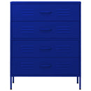 kommode 80x35x101,5 cm Marineblå