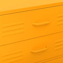 kommode 80x35x101,5 cm Sennepsgul
