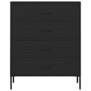 kommode 80x35x101,5 cm Sort