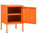 natbord 35x35x51 cm stål orange
