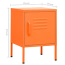natbord 35x35x51 cm stål orange
