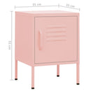 natbord 35x35x51 cm stål pink