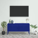 tv-skab 105x35x50 cm stål Marineblå