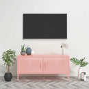 tv-skab 105x35x50 cm stål Lyserød