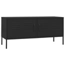 tv-skab 105x35x50 cm stål  Sort