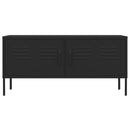 tv-skab 105x35x50 cm stål  Sort