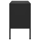 tv-skab 105x35x50 cm stål  Sort