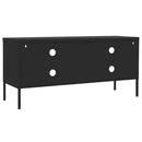 tv-skab 105x35x50 cm stål  Sort