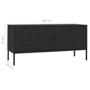 tv-skab 105x35x50 cm stål  Sort
