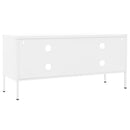 tv-skab 105x35x50 cm stål Hvid