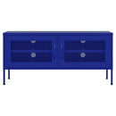 tv-skab 105x35x50 cm stål Marineblå