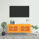 tv-skab 105x35x50 cm stål Sennepsgul