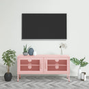 tv-skab 105x35x50 cm stål Lyserød