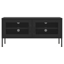 tv-skab 105x35x50 cm stål Sort