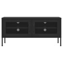 tv-skab 105x35x50 cm stål Sort