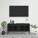 tv-skab 105x35x50 cm stål Sort