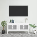 tv-skab 105x35x50 cm stål hvid