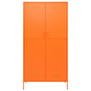klædeskab 90x50x180 cm stål orange