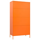 klædeskab 90x50x180 cm stål orange