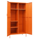 klædeskab 90x50x180 cm stål orange