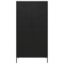 klædeskab 90x50x180 cm stål sort
