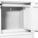 kontorskab 90x40x102 cm stål hvid