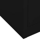 kontorskab 90x40x102 cm stål sort