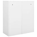 kontorskab 90x40x102 cm stål hvid