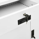kontorskab 90x40x102 cm stål hvid