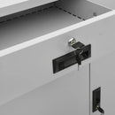 kontorskab 90x40x102 cm stål lysegrå